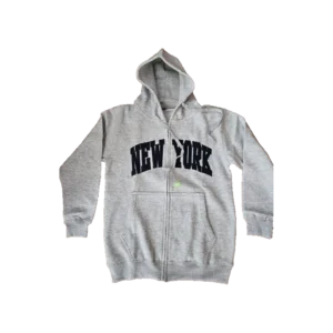 New York Grey Graphic Hoodie