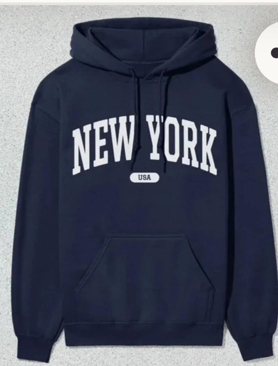 New York USA Pullover Hoodie – Navy