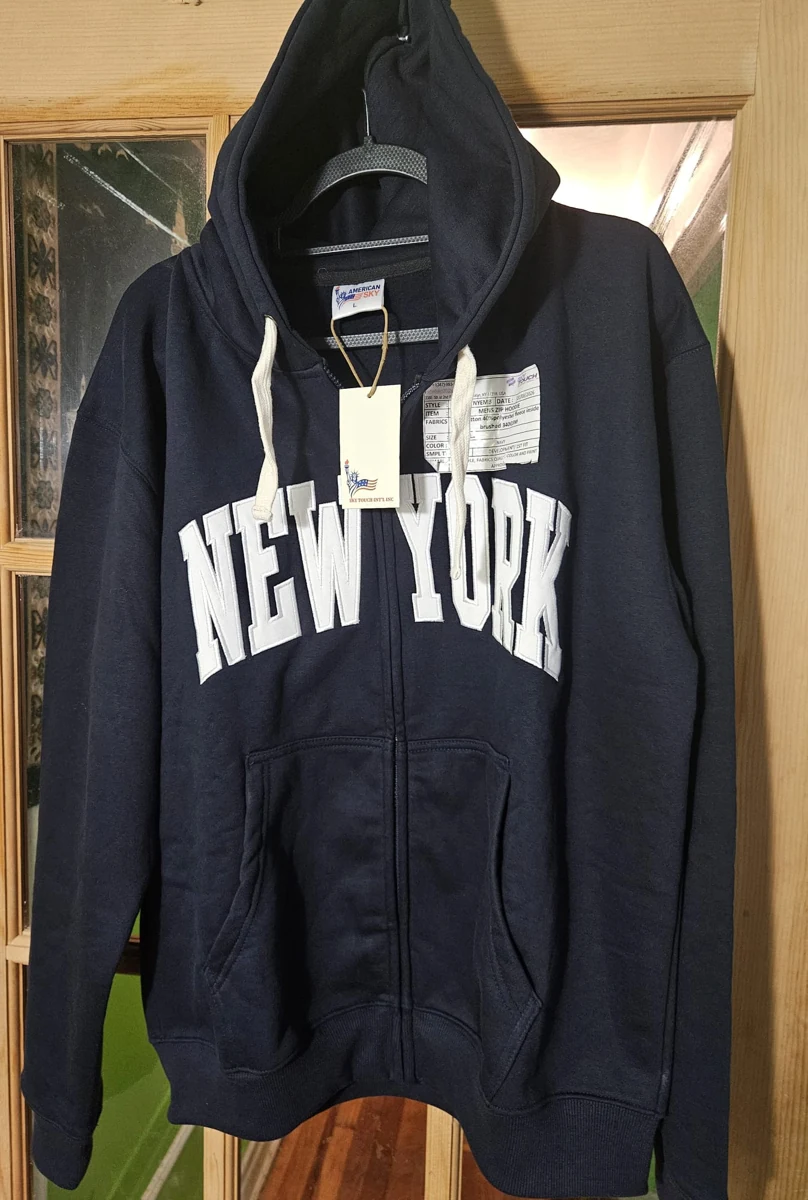 New York Full-Zip Hoodie – Navy