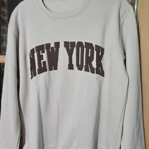 New York Collegiate Crew-Neck Sweatshirt – Light Grey