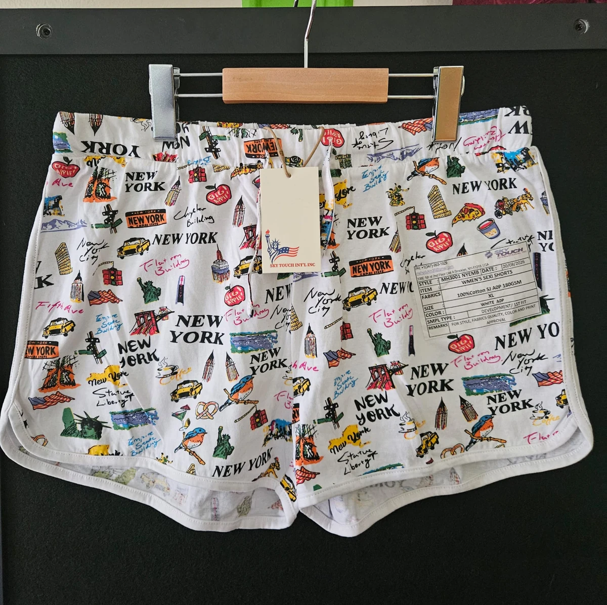 New York All-Over Print Casual Shorts